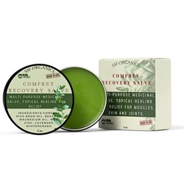 SSF Organics Comfrey Recovery Salve | Natural Relief and Healing | Made with Medicinal Plant Oils and Complexes | Soothe. Heal. Restore. 2 oz.
