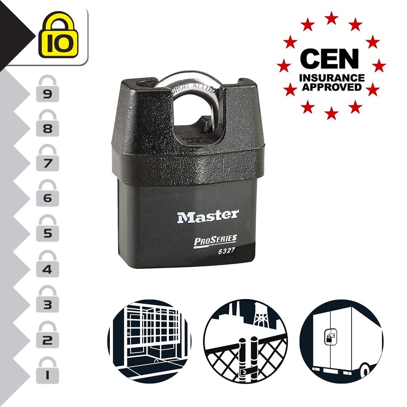 MASTER LOCK Heavy Duty Weatherproof Padlock [CEN Insurance Approved] [Closed