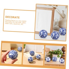 Garneck 4 Pieces Floating Ceramic Ball Ceramic Bowl Filler Vase Filler Balls Underwater Balls Floating Ball Ornaments Ball Ornament Statue Display Decorate Cartoon Ball Household