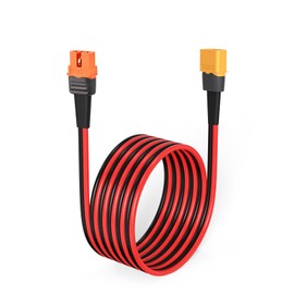 ELFCULB XT60i to XT60 Extension Cable, 12AWG 6FT XT60i Female to XT60 Male Connector for RC Battery Portable Power Station Solar Panel