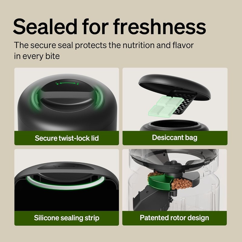 PETLIBRO Automatic Cat Feeder, Cat Food Dispenser Battery-Operated with 180-Day