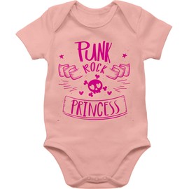 Shirtracer - Baby Bodysuit Boy Girl - Sayings - Punk Rock Princess, 4 Baby Pink