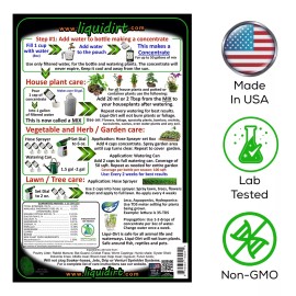 Liqui-Dirt Natural Plant Food Fertilizer All-Purpose NPK Plant Care. 18 Balanced & Blend...