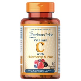 Puritan's Pride Vitamin C with Elderberry & Zinc-60   Chewables