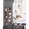 CASAMOTION Pendant Lights Kitchen Island Clear Glass Organic Globe Modern