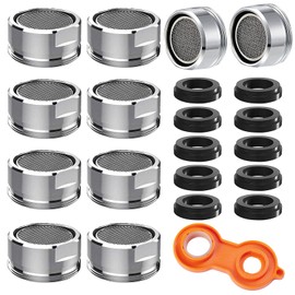 Perlatoren für Wasserhähne M24, 10 Stück Wasserhahn Aufsatz Perlator mit ABS - und Edelstahl- Filter inkl Mischdüsenschlüssel, für Wasserhahn Sieb Wassersparer