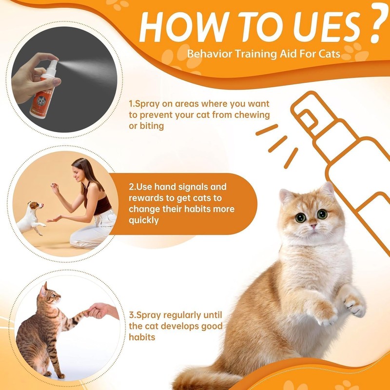 TailTrespass Cat Deterrent Spray, Natural Cat Spray Deterrent for Urine
