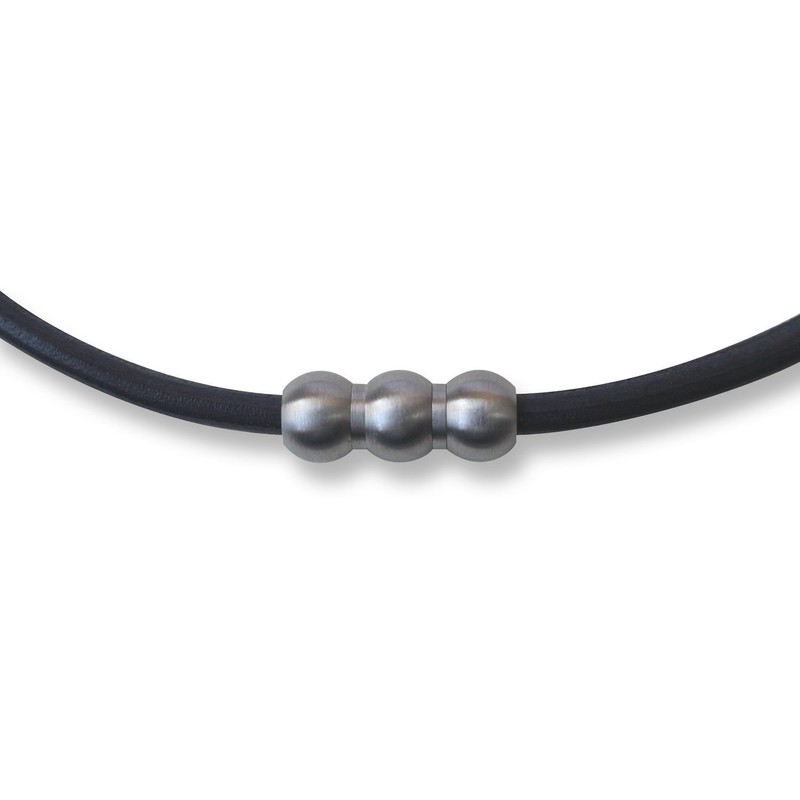 [Elg] Real Leather Necklace (CRAFT) Black EGLN101 M (49 cm)