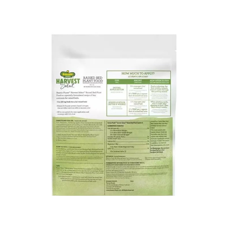 BONNIE PLANTS HARVEST SELECT Harvest Select 3 lbs. Natural &