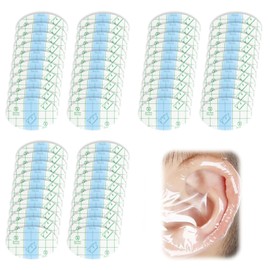 60pcs Ear Covers for Shower Waterproof Ear Stickers Ear Patches Protection Clear Earring Covers for Swimming Surfing Snorkeling Water Sports Breathable Ear Cover for Baby Kids Adults