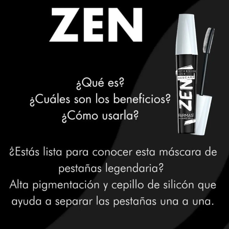 Mascara De Pestañas Zen Farmasi Con Vitamina E Rimel