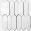 Vamos Tile Glossy White Backsplash Tile Peel and Stick, 12.8