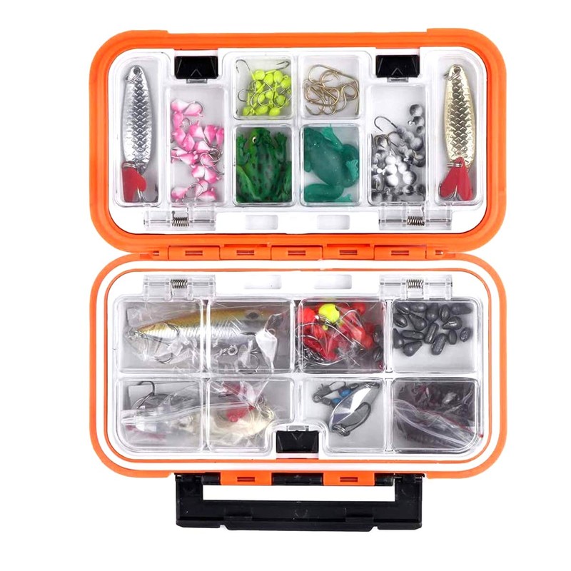 Tackle Box, RoadLoo Plastic Tackle Box, Clear Hooks, Fishingtackle, Waterproof,