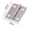 20 Pcs 25mm x 24mm Stainless Steel Hinges 4 Holes