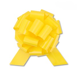 Large 12" Pull Bow, 2 Pcs Gift Bow for Present, Wrapping, Bikes, Appliances, Christmas, Parties, Decorations on Tables (Yellow)