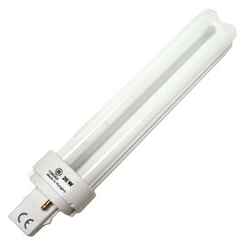 GE 97606 - F26DBX/827/ECO - 26 Watt 2-Pin Compact Fluorescent Quad Tube Light Bulb, 2700K
