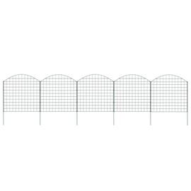 Heemab Versatile Arched Garden Fence Set for Safety and Security, Durable Steel Construction, for Gardens, Pools, and Pets, Green