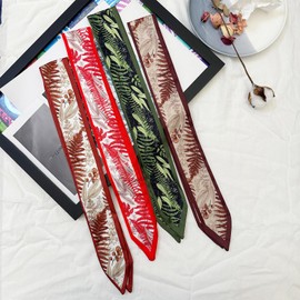 4pcs Purse Scarf Fashion Handbag Handle Ribbon Lightweight Scarf Head Hair Ribbon Skinny Scarf For Women