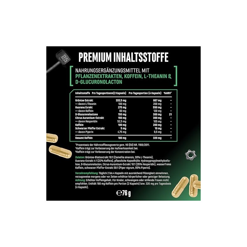 Focus Caps - 120 Capsules - Mental Performance Blend with