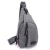 Donally Women's Canvas Body Bag, Shoulder Bag, Zipper, gray