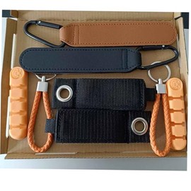 7 Pack Shopping Cart Hooks with Storage Straps for Grocery Bag Holders & Cable Organizers for Carts, Strollers, Wheelchairs, Home & Office