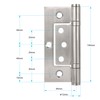 APECS Stainless Steel Hinges Foldable 304 Stainless Steel for Wooden