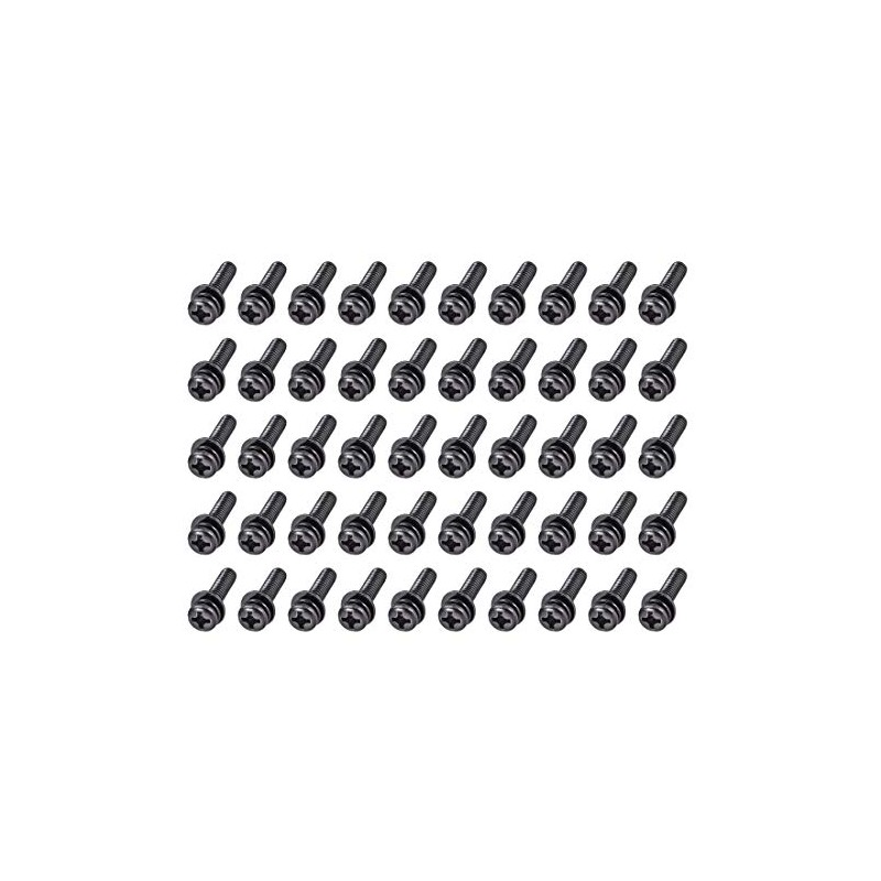 sourcing map M4 x 16mm Carbon Steel Phillips Pan Head