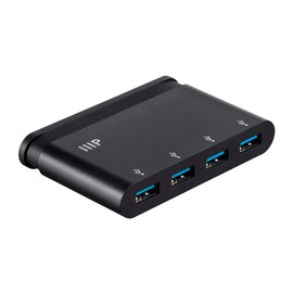Monoprice 133570 USB-C to 4-Port/USB 3.0 Hub Adapter - Black with Folding USB Type-C Connector - Mobile Series