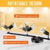 HURYEE Track Lighting Kit, 4 Head Foldable Ceiling Spot Light