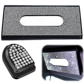 Car Tissue Holder, Car Tissues, Tissue Box Holder, Tissue Holders Sun Visor Hanging Paper Towel Clips Holder, Multifunctional Car Tissue Face Mask Box for Sun Visor Seat Door with A Invisible Hook