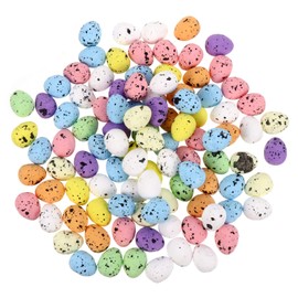 KESYOO 100 Pcs Speckled Foam Easter Eggs Mini Styrofoam Bird Eggs Graffiti Eggs Basket Stuffers Easter for DIY Crafts Easter Party Favors 1.8CM Assorted Color