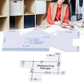 Juego de Reglas Aluminio para Costura y Acolchado, 4 Piezas Calibre de Medición Multilateral para Patchwork y Sastre, Herramientas Precisión para Manu