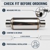 2.5 Inch Stainless Steel Exhaust Resonator 12 Inch Straight-Through Muffler