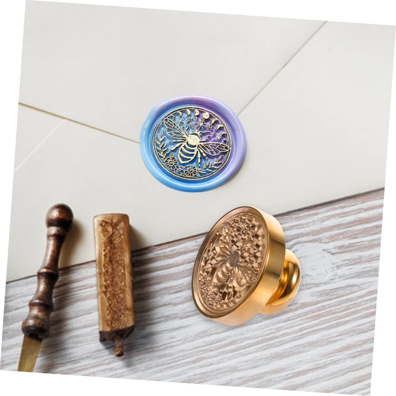 OSALADI Bee Pattern Wax Seal Stamp Head Sealing Stamp for