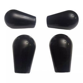 Unbranded 4  Pack  1/4-20 Tapered Ball Knobs, 2" Tall, 1.25 Diameter, Black, Steel Insert