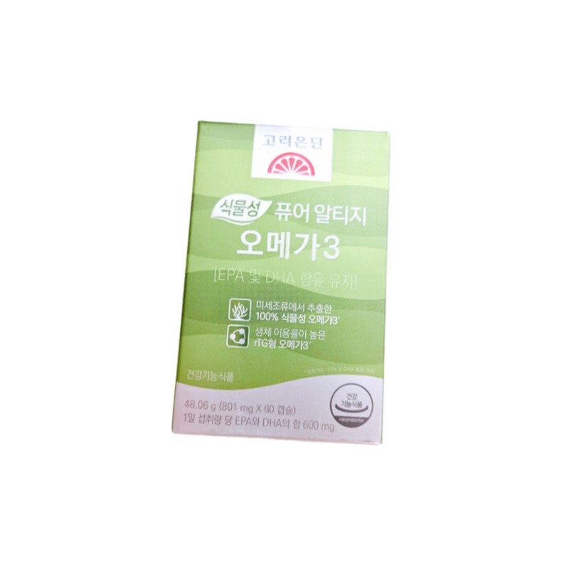 Goryeo Eundan Korea Eundan Vegetable Pure Altige Omega 3 60