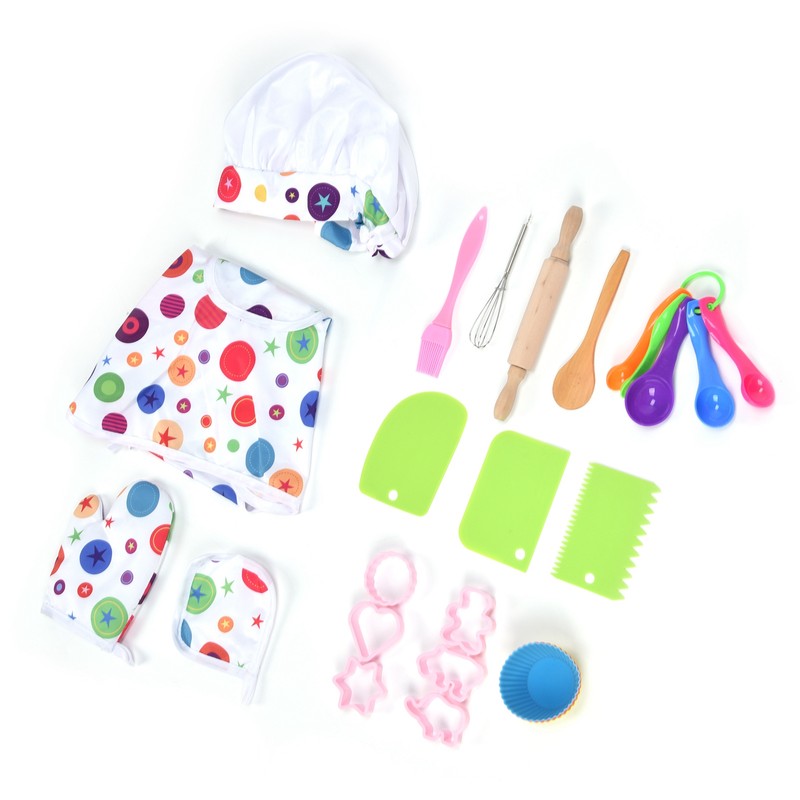 26 Pcs Children Chef Set Washable Safe Kids Chef Role