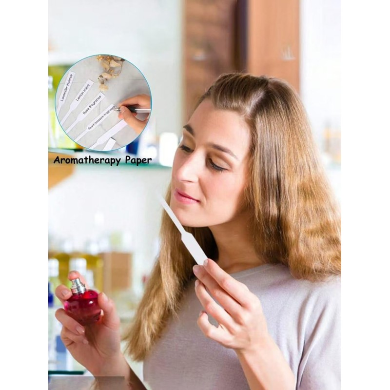 QISLOA 200 PCS Perfume Test Strips Disposable White Perfume Tester