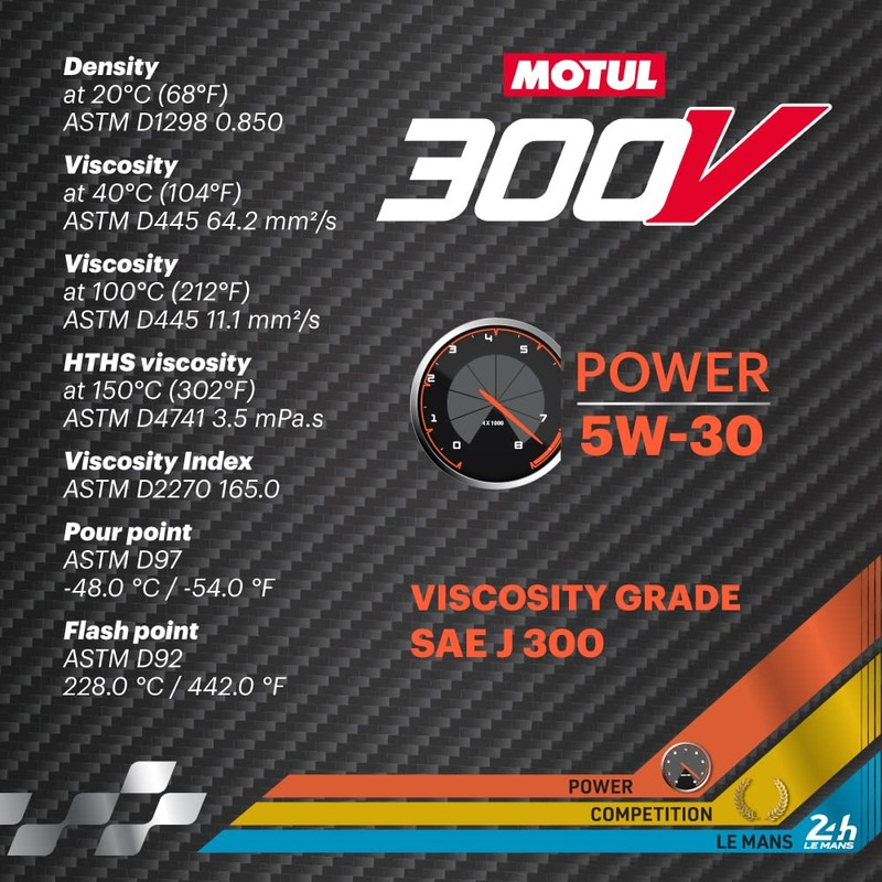 Motul 110814 300V 5W-30 POWER Car Racing Motor Oil Full