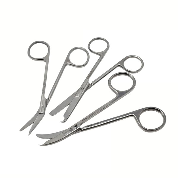 3 Pcs Littauer Spencer Stitch Scissors with One Hook Tips