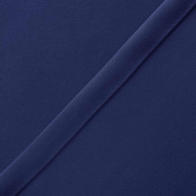 Hiasan Navy Blue Valance Curtains Blackout Thermal Insulated Rod Pocket