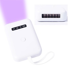 V Light Hair Extensions Kit, Mini V Light Hair Extension Machine With V Light Lamp*1 405nm, Portable Fast Curing Hair Extension UV Glue V Light Wig Extension LED UV Lamp. (White Machine)