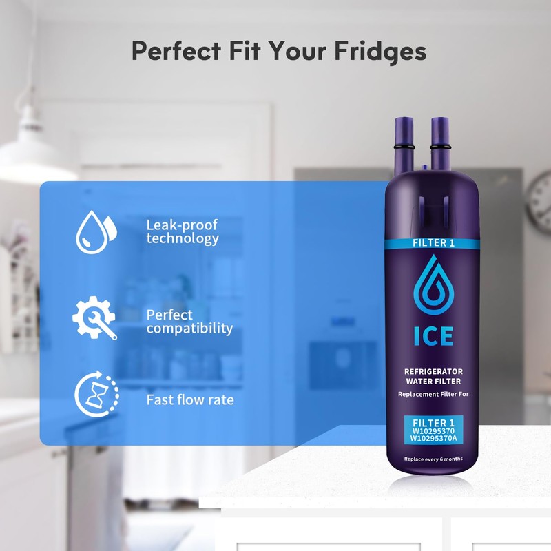 3 Pack W10295370a Refrigerator Water Filter Compatible with Whirlpool Water