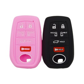 Silicone Key Fob Cover Case for Toyota Sienna XSE Platium AWD 2021 2022 2023 2024 2025 6 Buttons Remote Keyless