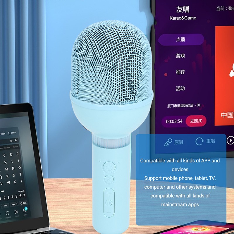 Wireless Bluetooth Microphone High Sound Quality Versatile Portable Handheld Karaoke