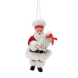 Department 56 Possible Dreams Santa Chef Whisk You a Merry Christmas Hanging Ornament, 6 Inch, Multicolor