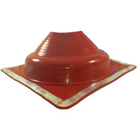 Dektite Premium #8 Red Silicone Metal Roof Pipe Flashing, High Temp, Square Base, Pipe Sizes 7" to 13"