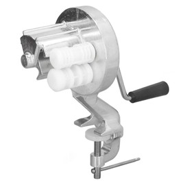 Macaroni Maker, Silver Stainless Steel Manual Hand Cranking Noodles Pressing Machine, Kitchen Restaurant Portable Extruder Pasta Maker