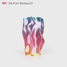 SUNLU PLA Rainbow Filament Silk PLA+ Rainbow Filament 3D Printer Filament Multicolor 3D Printer Filament for Easter, Christmas & Small Business (Smooth Color Change 8m/Color, 1kg 330m:_Silk PLA+ Rainbow 01