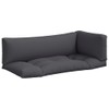 Casafoyer Pallet Cushions 3 pcs Gray Polyester